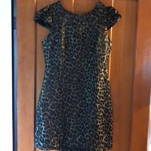 Tiger Print Gold and Black Dress